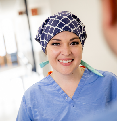 Nurse smiling